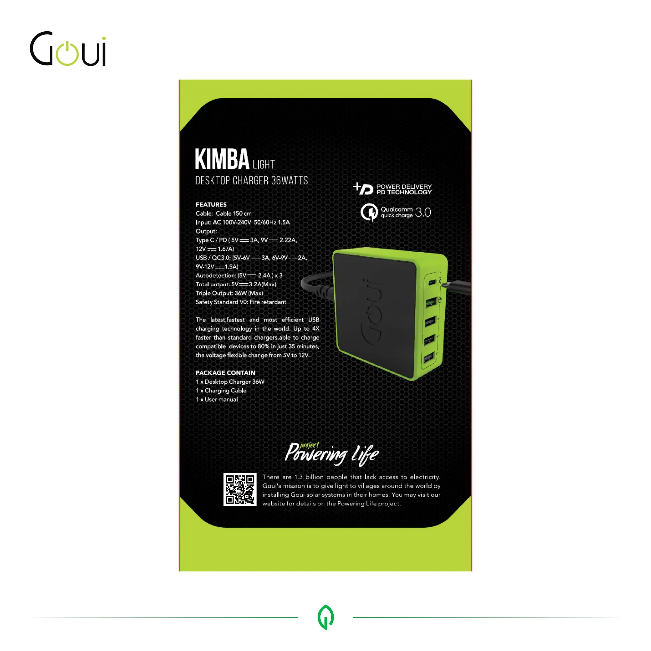 Goui KIMBA Lite Chargeur de Bureau 5 ports 36W